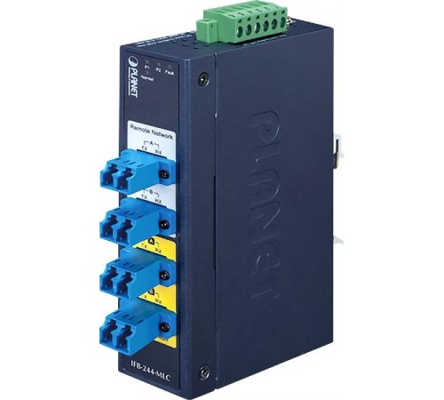 коммутатор/ PLANET IFB-244-SLC Industrial 2-channel Optical Fiber Bypass Switch w/ 4x LC Single mode (-40~75 C, dual 9~48V DC/24V AC)