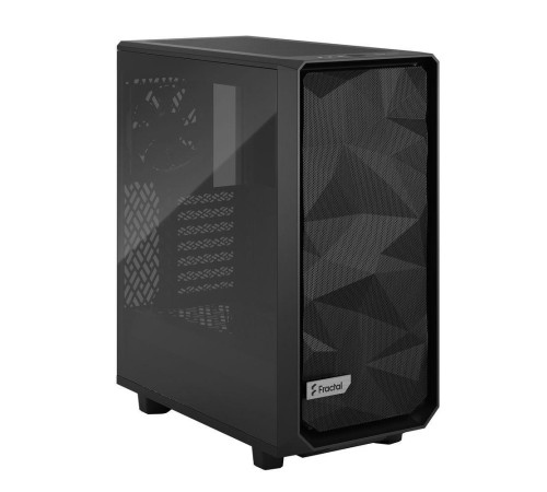 Корпус ПК без блока питания/ Case Fractal Design Meshify 2 Compact TG Light Tint, Midi-Tower, 1x120mm + 2x140mm, 2xUSB-A 3.2 + 1xUSB 3.2 Type-C ATX, mATX, mITX Black