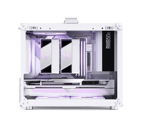 Корпус без блока питания/ Case JONSBO C6 MAX Handle, Mini-Tower, TG, no fan, 1xUSB-A 3.0 + 1xUSB-C 3.1, mATX, mITX White