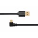 Greenconnect Кабель 0.15m USB 2.0, AM/microB 5pin угловой, черный, 28/28 AWG, экран, армированный, морозостойкий, GCR-UA8AMCB6-BB2S-0.15m