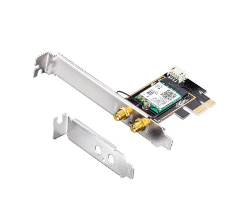 Адаптер Wi-Fi/ 3000Mbps Wi-Fi 6 / Bluetooth 5.0 PCI Express Adapter, Intel AX200 module, 2T2R, 2402Mbps at 5GHz + 574Mbps at 2.4GHz, 802.11ax/ac/a/b/g/n, 2 detachable antennas, Ver 1.0 Адаптер Wi-Fi/ 3000Mbps Wi-Fi 6 / Bluetooth 5.0 PCI Express Adapter, Intel AX200 module, 2T2R, 2402Mbps at 5GHz + 574Mbps at 2.4GHz, 802.11ax/ac/a/b/g/n, 2 detachable antennas, Ver 1.0