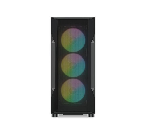 Корпус ПК без блока питания/ Case SAMA S40 Black, Midi-Tower, TG, 4x120mm ARGB, 2xUSB 3.0 + 1xUSB 3.1 Type-C, ATX, mATX, mITX Black