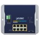 коммутатор/ PLANET WGS-5225-8P2S IP30, IPv6/IPv4, L2+ 8-Port 10/100/1000T 802.3at PoE + 2-Port 1G/2.5G SFP Wall-mount Managed Switch (-40~75 degrees C, dual power input on 48-56VDC terminal block and power jack, ERPS Ring, 1588, Modbus TCP, ONVIF, SNMPv3,