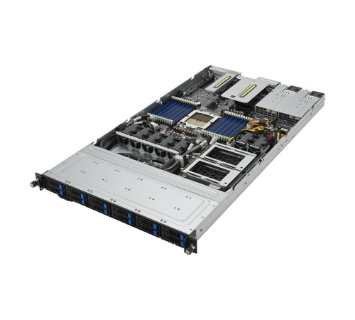 Серверная платформа/ ASUS RS500A-E12-RS12U, 1U 2 1slot GPU, 1xSP5 (LGA6096) EPYC 9004 (400W), 24 DIMM DDR5, 12 x SATA/SAS/NVME, 2 x M.2, Up to 3 PCIe Gen5 slots + 1 OCP3.0, 2 x  1GbE LANUp to 2 single-slot GPU cards, 1+1 1600W