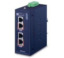 инжектор/ PLANET IPOE-270-12V IP30 Industrial 2-Port Multi-gigabit 802.3bt PoE++ Injector (180 Watts budget, PoE Usage LED, 10M/100M/1G/2.5G/5G speed, -40 to 75 C, dual 12V~56V DC power boost)