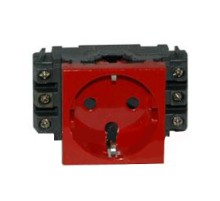 Mosaic Розетка 2К+З нем. ст., с блокировкой, винтовые зажимы