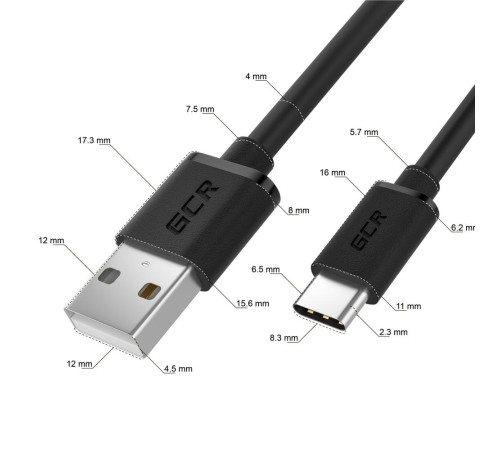 Greenconnect QC Кабель 1.0m, TypeC, быстрая зарядка, черный TPE, черные коннекторы, 28/22 AWG, GCR-52726 Greenconnect QC Кабель 1.0m, TypeC, быстрая зарядка, черный TPE, черные коннекторы, 28/22 AWG, GCR-52726