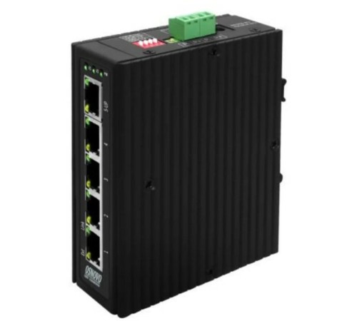 Коммутатор/ OSNOVO SW-70500-I Промышленный коммутатор Gb Ethernet на 5 портов, 5*10/100/1000Base-T, Встроенная грозозащита 6кВ, БП в комплект НЕ входит, монтаж на DIN-рейку (крепление в комплекте)