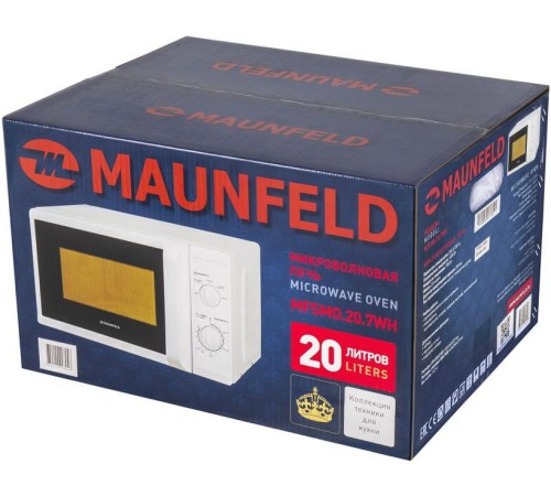 Микроволновая печь MAUNFELD/ Микроволновая печь MAUNFELD MFSMO.20.7WH, мощность 1050 Вт, объем 20 л, 5 режимов, галогеновое освещение, цвет белый Микроволновая печь MAUNFELD/ Микроволновая печь MAUNFELD MFSMO.20.7WH, мощность 1050 Вт, объем 20 л, 5 режимов, галогеновое освещение, цвет белый