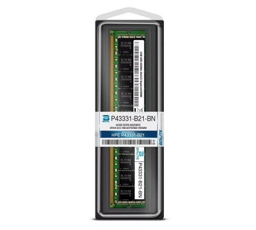 Модуль памяти/ HPE 64GB (1x64GB) Dual Rank x4 DDR5-4800 CAS-40-39-39 EC8 Registered Smart Memory Kit Модуль памяти/ HPE 64GB (1x64GB) Dual Rank x4 DDR5-4800 CAS-40-39-39 EC8 Registered Smart Memory Kit