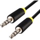 Greenconnect Кабель аудио 0.5m jack 3,5mm/jack 3,5mm черный, желтая окантовка, ультрагибкий, 28 AWG, M/M, Premium GCR-AVC1114-0.5m, экран, стерео