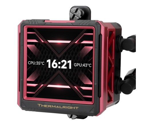 Водяное охлаждение для процессора/ Water Cooling System Thermalright Frozen Warframe 360 Ultra Black Argb (360mm, Black, ARGB/ Fans: 3x120mm, 70.84CFM, 22.1dBA, 2000RPM/ Pump height 60mm, 23dBA, 3000RPM, Rad thickness 27mm/ S: 1200, 1700, 1851, 2011, 2066