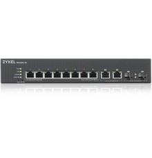 Коммутатор/ ZYXEL NebulaFlex Pro GS2220-10 Hybrid L2 Switch, rack 19 ", 8xGE, 2xCombo (SFP / RJ-45), silent, standalone / cloud management