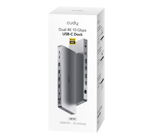 Станция докирования/ 13-IN-1 10Gbps USB-C Dual 4K Docking Station   150W PSU