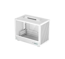 Корпус ПК без блока питания/ Case Deepcool CH160, 2xUSB3.0, 1xType-C, no fan, mITX, White