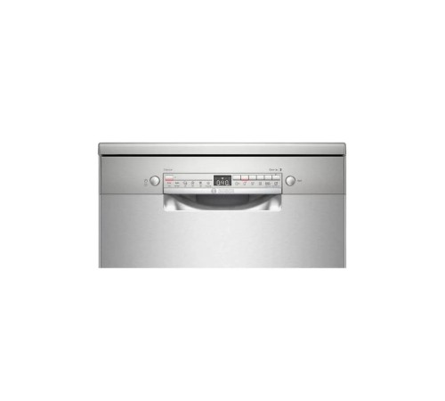 Посудомоечная машина BOSCH Serie 2, Отдельностоящая посудомоечная машина 60см., 3 яруса, 14 комплектов, Silence; цвет:нержавеющая сталь; Класс A-A-A; уровень шума 46 дБ; 5 прогр.: Нормальная 65°, Эко 50°, 1-часовая 65°, Предварительное ополаскивание; 1 сп