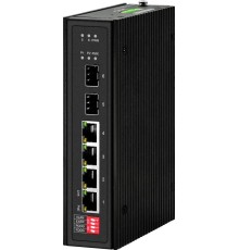 Промышленный PoE коммутатор Gigabit Ethernet/ Промышленный PoE коммутатор Gigabit Ethernet на 4GE PoE + 2 GE SFP порта. Порты: 1 x GE (10/100/1000Base-T) с PoE BT (до 90W) + 3 x GE (10/100/1000Base-T) с PoE (до 30W) + 2 x GE SFP (1000Base-X). Соответствуе