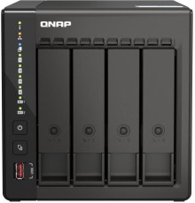 Сетевое хранилище без дисков/ SMB QNAP TS-453E-8G NAS, 4-tray w/o HDD. 2xHDMI-port. 4-core Celeron J6412 2-2.6 GHz, 8GB DDR,  2x2.5Gb LAN, 2 x M.2 2280 PCIe Gen 3 x2, 2x USB 3.2 Gen 2 (10Gbps) Port, 2x USB 2.0 port