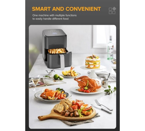 Аэрогриль LEACCO AF010 Air Fryer Black