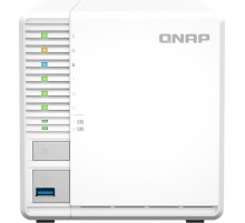Сетевое хранилище без дисков/ SMB QNAP TS-364-4G NAS 3 HDD, 4-core Intel Celeron N5105/N5095 2.0 up to 2.9 GHz, 4 GB RAM (1x4 GB) up to 16 GB (2x8GB), 2.5 Gigabit Ethernet, 2xUSB 3.2 Gen 2 (10Gbps), 1xUSB 3.2 Gen 1, 2xM.2 PCIe Gen 3 x2 slots