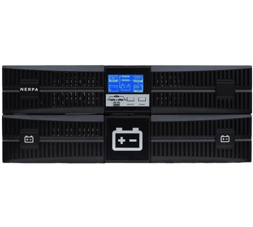 ИБП NERPA RU (online, Rack/Tower, 6 kVA/6 kW, установлено 16 x 12V,9Ah АКБ, возможность подключения внешних АКБ)
