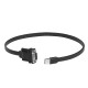 Greenconnect Конвертер-переходник 2.0m плоский, черный, 28/26 AWG, USB 2.0 AM / DB9 RS-232 PROF GCR-UOC5M-BCG-2.0m, чипсет PL2303RA