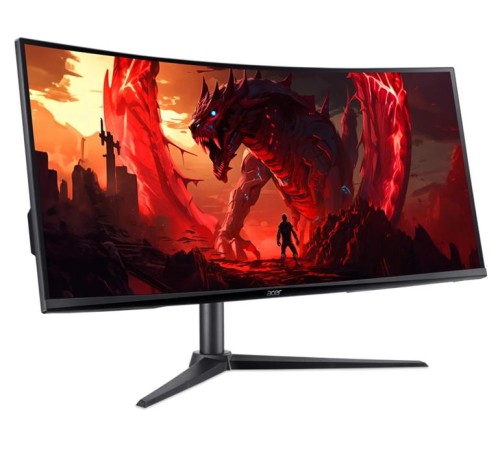 Монитор 34'' ACER Nitro XZ342CUV3bmiiphx,ZeroFrame,Curved 1500R Black,21:9,VA,3440x1440,1ms,400cd,180Hz,2xHDMI(2.0)+1xDP(1.4)+SPK+Audio out,Speakers 2Wx2,sync: FreeSync Premium,hdr: HDR 400,H.Adj.100