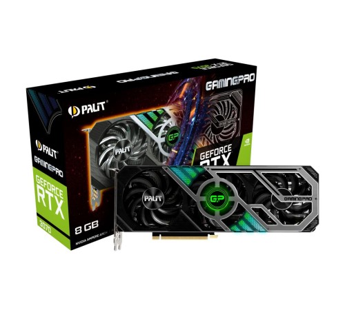 Видеокарта Palit RTX3070 GAMINGPRO 8G GDDR6 256bit 3-DP HDMI V1 (Вскрытая упаковка) Видеокарта Palit RTX3070 GAMINGPRO 8G GDDR6 256bit 3-DP HDMI V1 (Вскрытая упаковка)