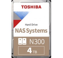Жесткий диск/ HDD Toshiba N300 SATA3 4Tb 3.5" 7200 128Mb  RTL (analog HDWQ140UZSVA)
