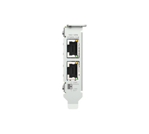 Сетевая карта/ QNAP QXG-10G2T Dual-port BASET 10GbE network expansion card; low-profile form factor; PCIe Gen3 x4