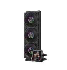 Система охлаждения/ Water Cooling System PCCooler DT360 ARGB Display BK  (300W, 360mm, LED temp., Black, ARGB/ Fans: 3x120mm, 83.83CFM, 3000RPM/ Pump height 62mm, 15dBA, 2600RPM, Rad thickness 27mm/ S: 1851, 1700, 1200, 115X, AM5, AM4)