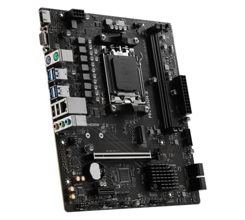 Материнская плата/ MB MSI AMD B650 sAM5, 2xDDR5(128GB), D-SUB/HDMI 2.1, 1xPCIe 4.0x16, 1xPCIe 3.0, 1xLAN (2.5GbE), 4xSATA 6Gb/s, 1xM.2, 4xUSB 3.2, 2xUSB 2.0, 2xPS/2, mATX Материнская плата/ MB MSI AMD B650 sAM5, 2xDDR5(128GB), D-SUB/HDMI 2.1, 1xPCIe 4.0x16, 1xPCIe 3.0, 1xLAN (2.5GbE), 4xSATA 6Gb/s, 1xM.2, 4xUSB 3.2, 2xUSB 2.0, 2xPS/2, mATX