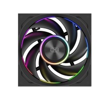 Кулер для корпуса/ Case Cooler PCCooler F7 X120 ARGB BK (120x120x28mm, 4-pin PWM, ARGB, 83CFM, 33.1dBA, 3000RPM, Black)
