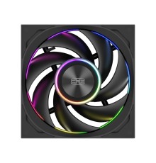 Кулер для корпуса/ Case Cooler PCCooler F7 X120 ARGB BK (120x120x28mm, 4-pin PWM, ARGB, 83CFM, 33.1dBA, 3000RPM, Black)