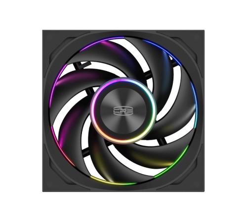 Кулер для корпуса/ Case Cooler PCCooler F7 X120 ARGB BK (120x120x28mm, 4-pin PWM, ARGB, 83CFM, 33.1dBA, 3000RPM, Black)