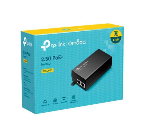 PoE  инжектор TP-Link POE260S, Omada 2.5G PoE+ Injector Adapter