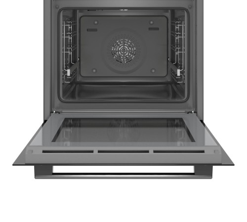 Встраиваемая электрическая духовка BOSCH 60 см, встраиваемый, электрический с конвекцией, объем 71 л, утапливаемые переключатели, 6 режимов, очистка каталитическая, направляющие проволочные + телескопические (1 уровень), черный