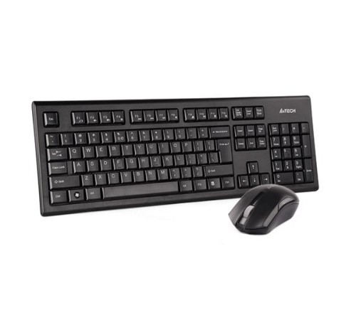 Клавиатура + мышь A4Tech 3000NS клав:черный мышь:черный USB беспроводная Multimedia
