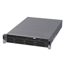 Серверный корпус/ 2U chassis; ATX, Micro-ATX, Mini-ITX MBs; 8 x 3.5''hs + 2 x 3.5'' internal + 2 x 2.'' hs rear; 1200W (1+1); no rails