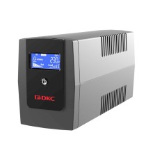 Линейно-интерактивный ИБП ДКС серии Info LCD, 800 ВА/480 Вт, 1/1, 3xIEC C13, USB + RJ45, LCD, 1x8Aч