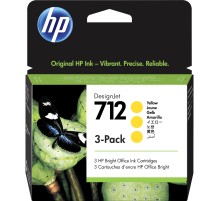 Набор картриджей/ HP 712 3-Pack 29-ml Yellow DesignJet Ink Cartridge