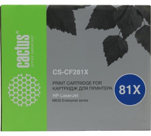 -/ Картридж лазерный Cactus CS-CF281X CF281X черный (25000стр.) для HP LJ Ent M630/M605dn/M606dn/M605x