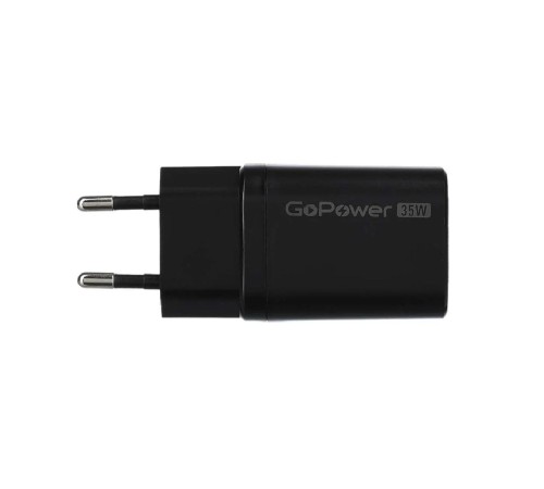 Сетевое З/У/ Сетевое З/У GoPower GPQC09 1USB+1Type-C 35W QC3.0 GAN черный Сетевое З/У/ Сетевое З/У GoPower GPQC09 1USB+1Type-C 35W QC3.0 GAN черный