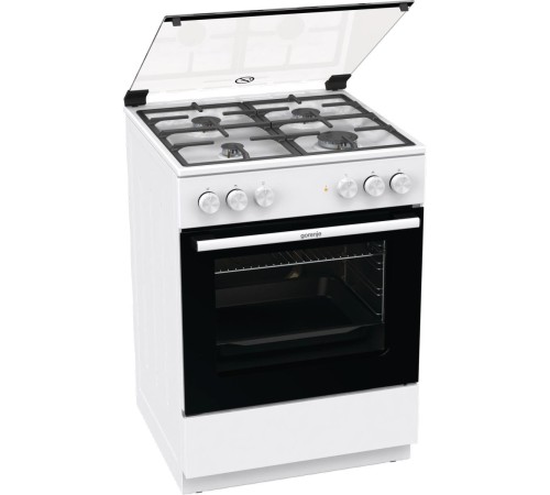 Плита GORENJE/ Тип плиты: комбинированная, Тип варочной поверхности: газовая, Цвет: белый, Гриль: Есть, Ширина, см: 60