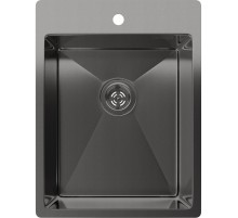 Кухонная мойка RIVELATO Rivelato Rinox 3850 PVD black Мойка нерж.сталь 1 чаша 380*500*200 мм, монтаж: врезной, материал: нержавеющая сталь, цвет: черный