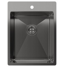 Кухонная мойка RIVELATO Rivelato Rinox 3850 PVD black Мойка нерж.сталь 1 чаша 380*500*200 мм, монтаж: врезной, материал: нержавеющая сталь, цвет: черный