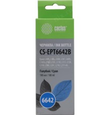 -/ Чернила Cactus CS-EPT6642B T6642 голубой 100мл для Epson L100/L110/L120/L132/L200/L210/L222/L300/L31