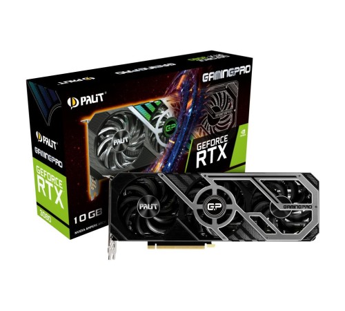 Видеокарта Palit RTX3080 GAMINGPRO 10G GDDR6X 320bit 3-DP HDMI V1 (Вскрытая упаковка) Видеокарта Palit RTX3080 GAMINGPRO 10G GDDR6X 320bit 3-DP HDMI V1 (Вскрытая упаковка)