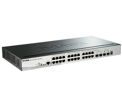 Сетевой коммутатор/ Gigabit Stackable SmartPro Switch with 24 10/100/1000Base-T PoE ports, 2 Gigabit SFP, 2 10G SFP+  ports