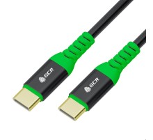 GCR PRO Кабель PREMIUM 1.5m TypeC / TypeC PD 60W, быстрая зарядка для iPhone 15, силикон, черный, GOLD, AL корпус